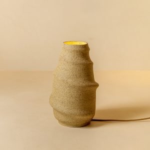 Handmade clay spiral lamp