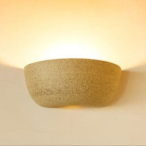 Handmade clay wall lamp
